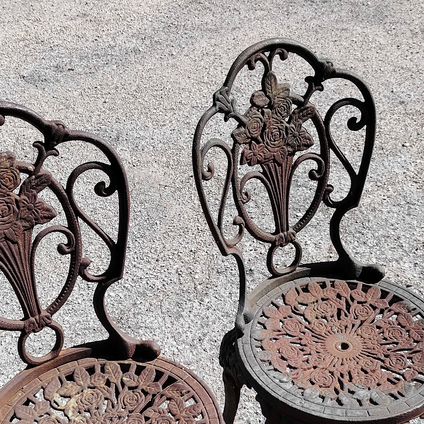 Set sedie con tavolo giardino patio ghisa