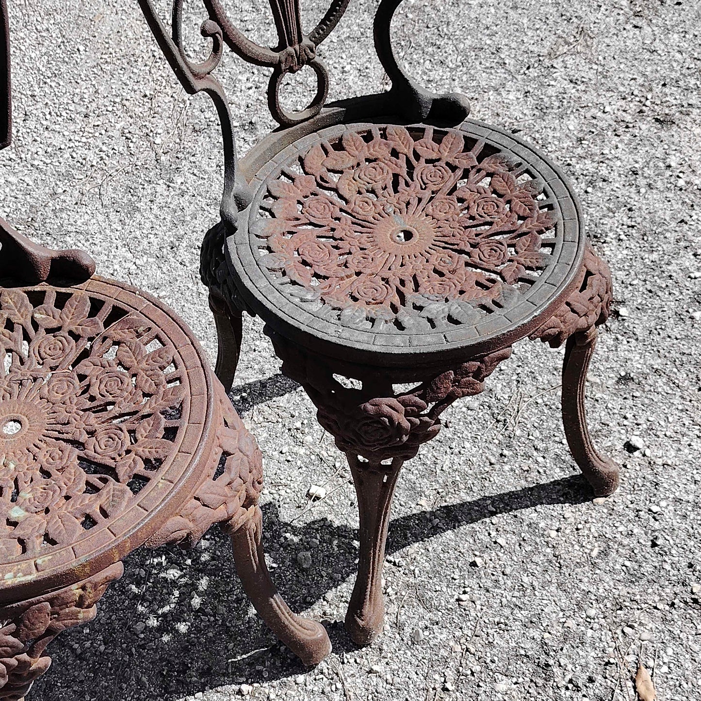 Set sedie con tavolo giardino patio ghisa