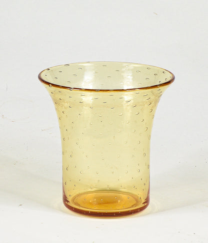 Vaso in vetro soffiato di Murano di Archimede Seguso anni 50 con decori a spirale