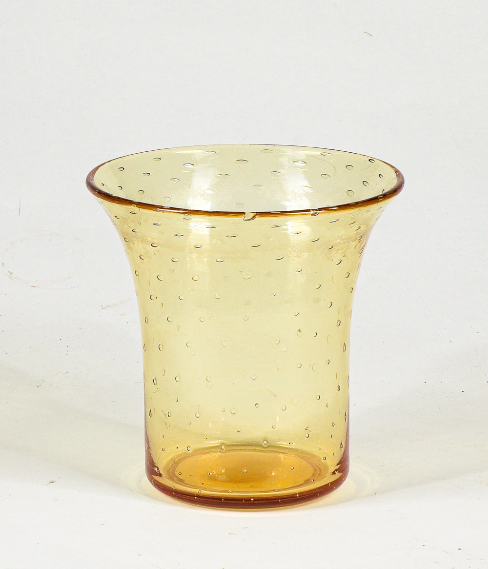 Vaso in vetro soffiato di Murano di Archimede Seguso anni 50 con decori a spirale