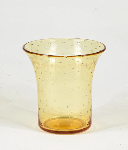 Vaso in vetro soffiato di Murano di Archimede Seguso anni 50 con decori a spirale