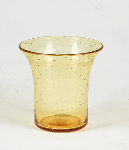 Vaso in vetro soffiato di Murano di Archimede Seguso anni 50 con decori a spirale