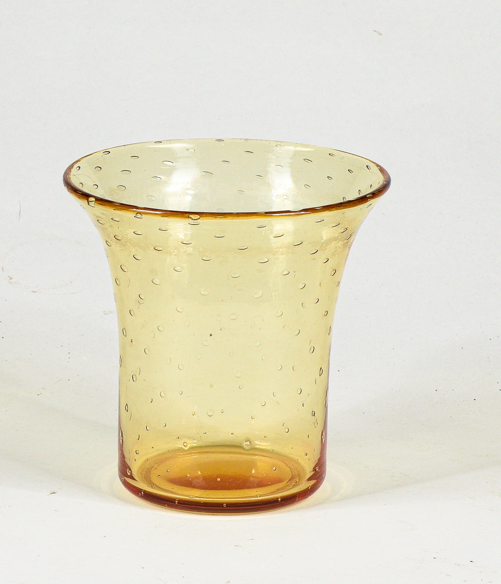 Vaso in vetro soffiato di Murano di Archimede Seguso anni 50 con decori a spirale