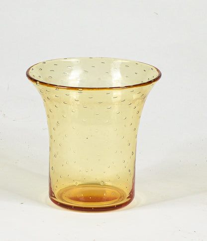Vaso in vetro soffiato di Murano di Archimede Seguso anni 50 con decori a spirale