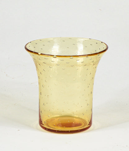 Vaso in vetro soffiato di Murano di Archimede Seguso anni 50 con decori a spirale