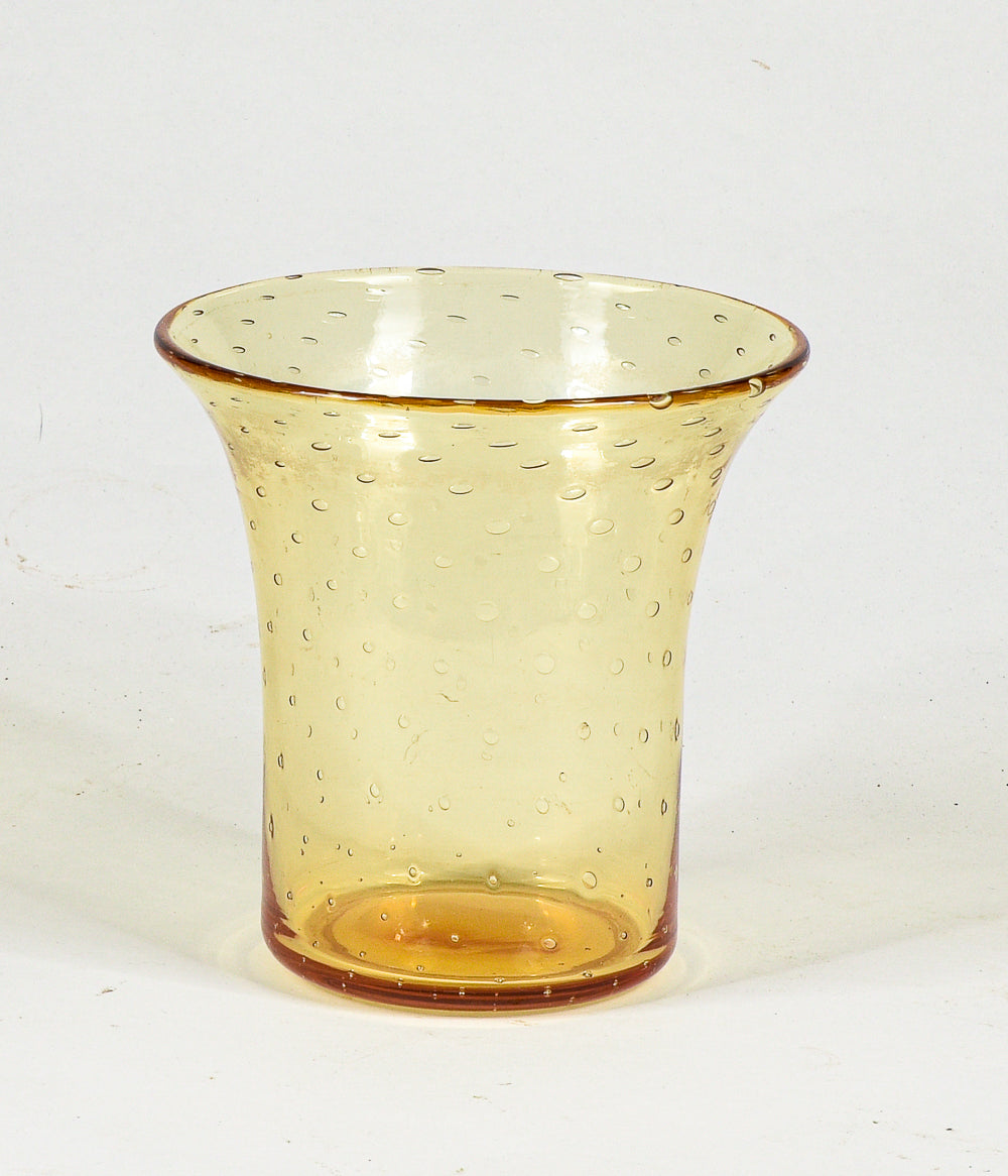 Vaso in vetro soffiato di Murano di Archimede Seguso anni 50 con decori a spirale