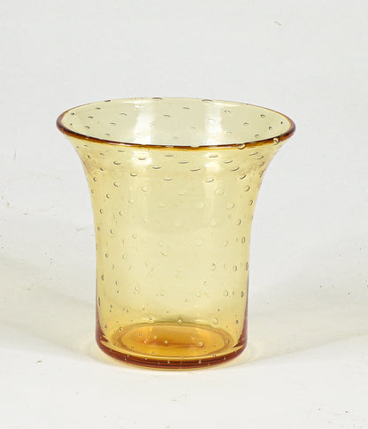 Vaso in vetro soffiato di Murano di Archimede Seguso anni 50 con decori a spirale