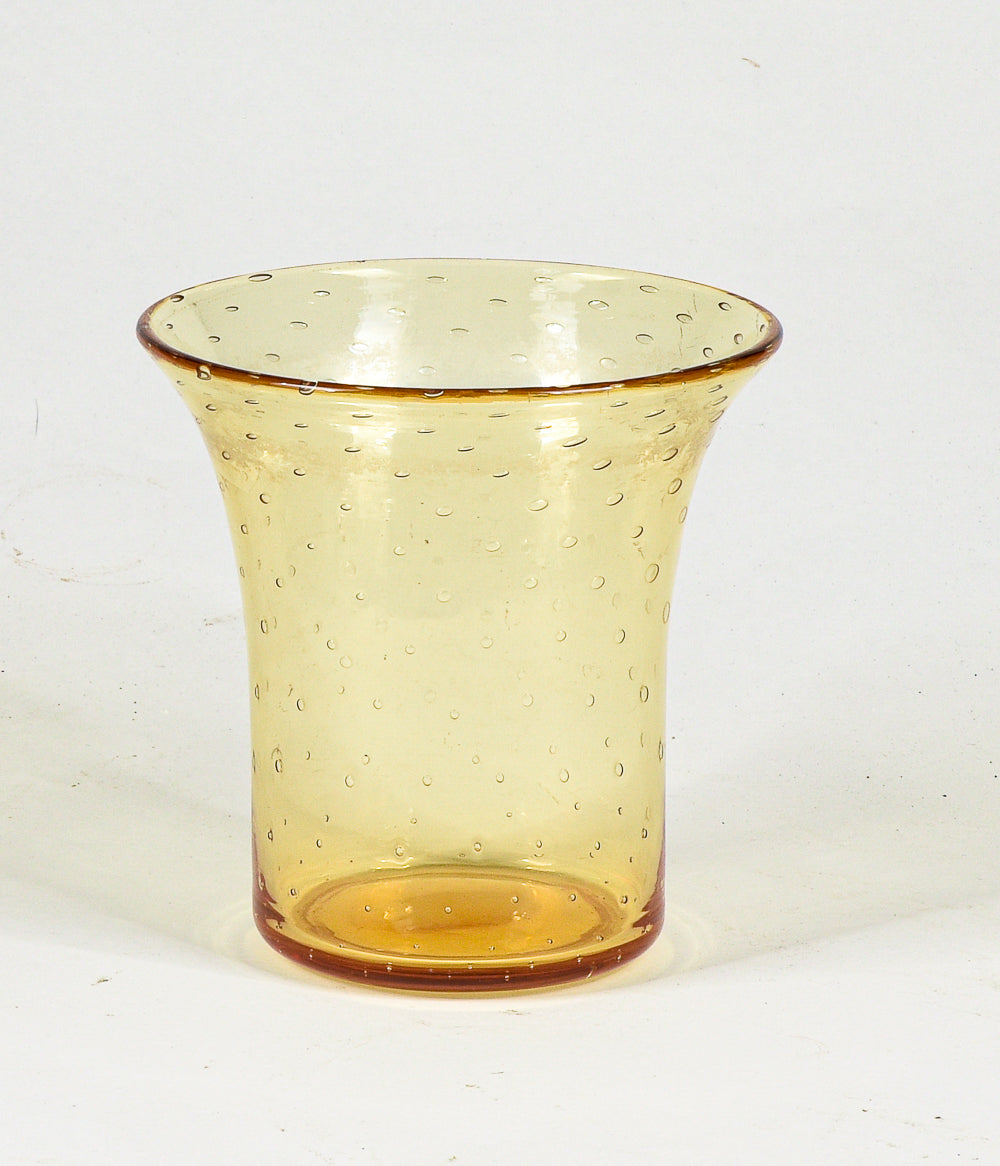 Vaso in vetro soffiato di Murano di Archimede Seguso anni 50 con decori a spirale