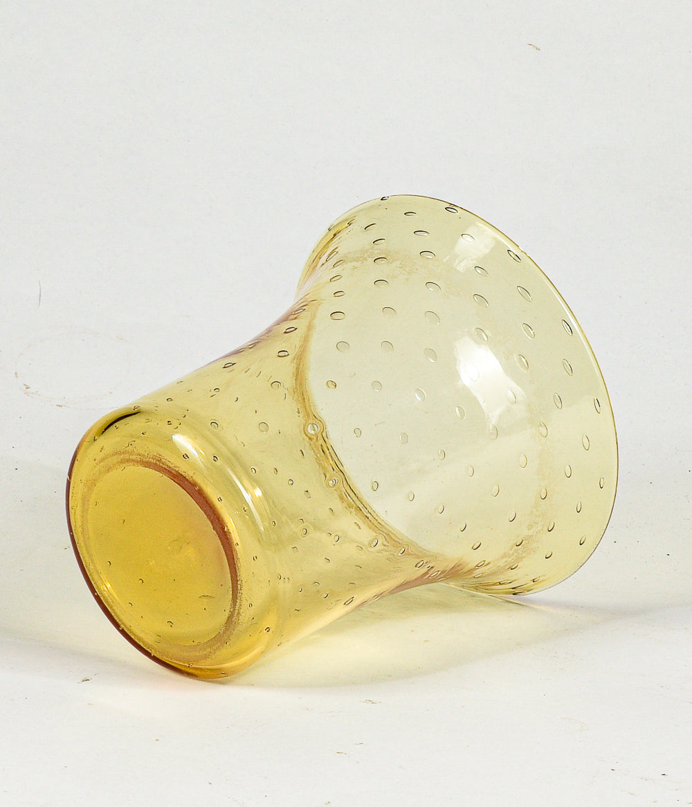 Vaso in vetro soffiato di Murano di Archimede Seguso anni 50 con decori a spirale