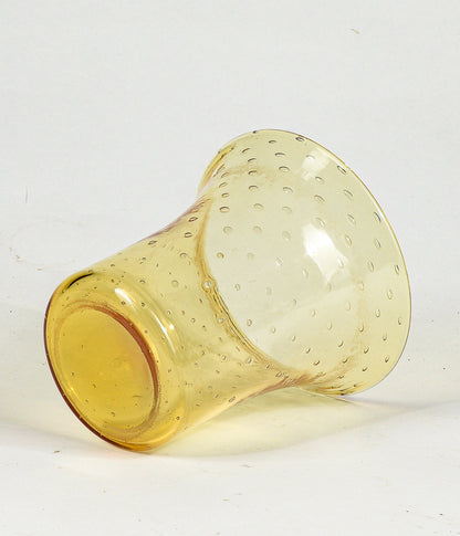 Vaso in vetro soffiato di Murano di Archimede Seguso anni 50 con decori a spirale