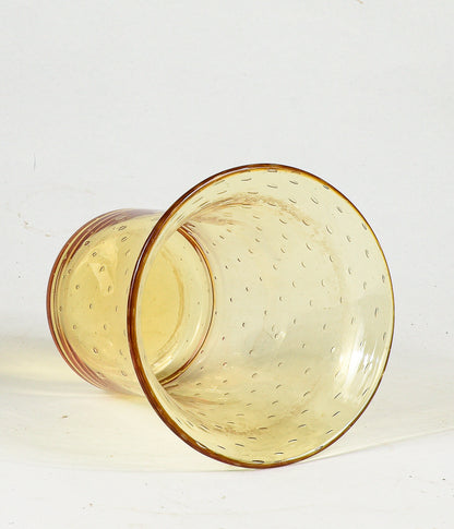 Vaso in vetro soffiato di Murano di Archimede Seguso anni 50 con decori a spirale