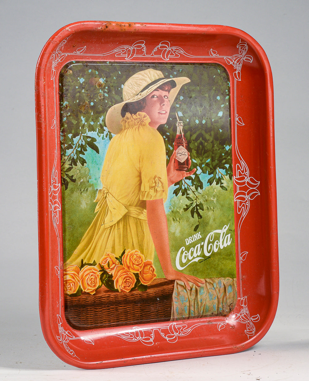 Vassoio in metallo Cocacola vintage 1980