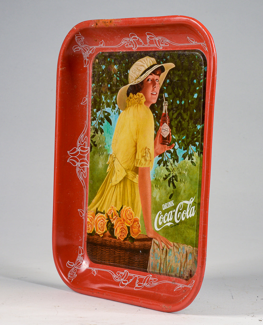 Vassoio in metallo Cocacola vintage 1980