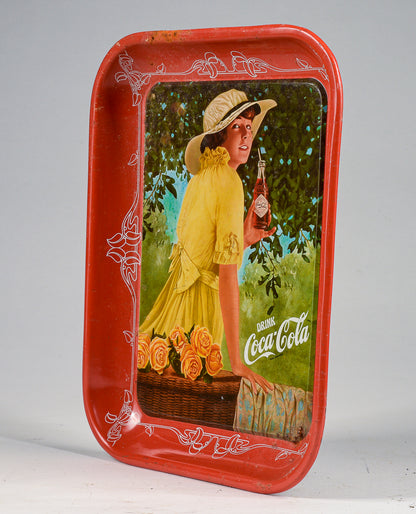 Vassoio in metallo Cocacola vintage 1980