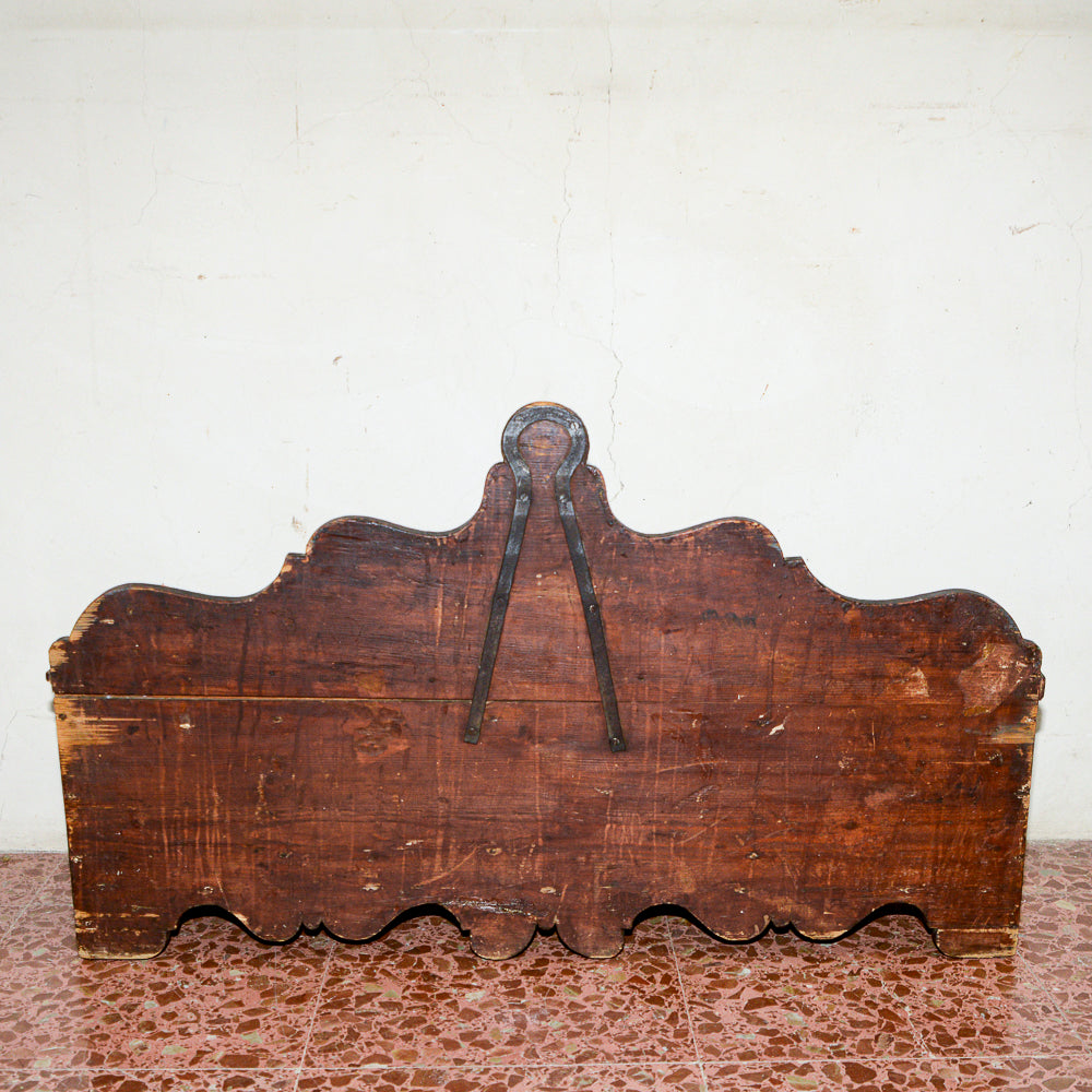 Cassa porta legumi contenitore in abete massello epoca 800