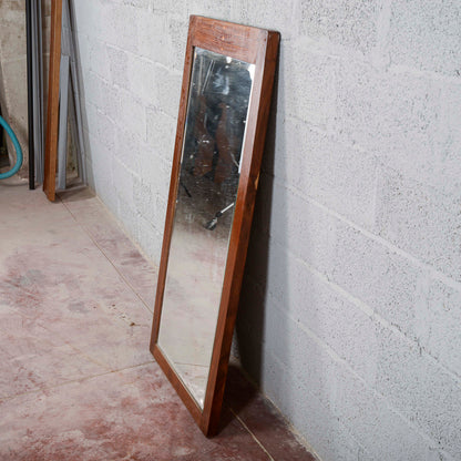 Specchiera Art deco vetro molato con intarsi