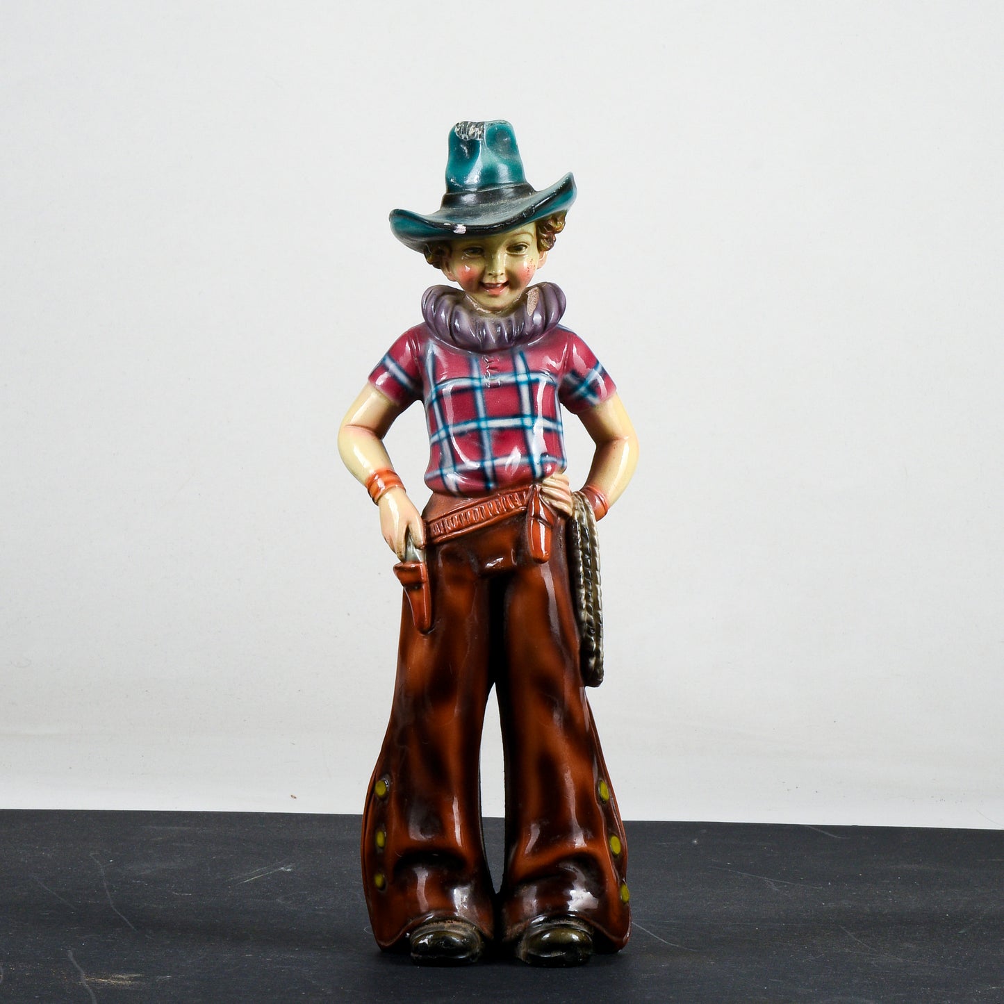 Statua scultura in gesso cowboy marcato ILPA 1960