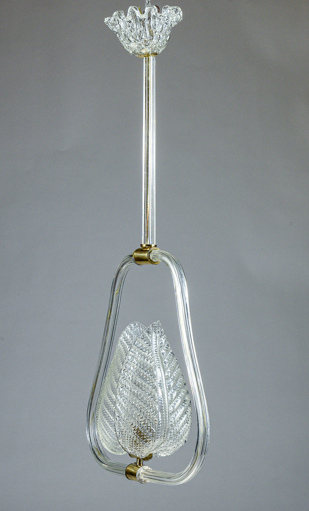 lampadario murano bianco con foglie