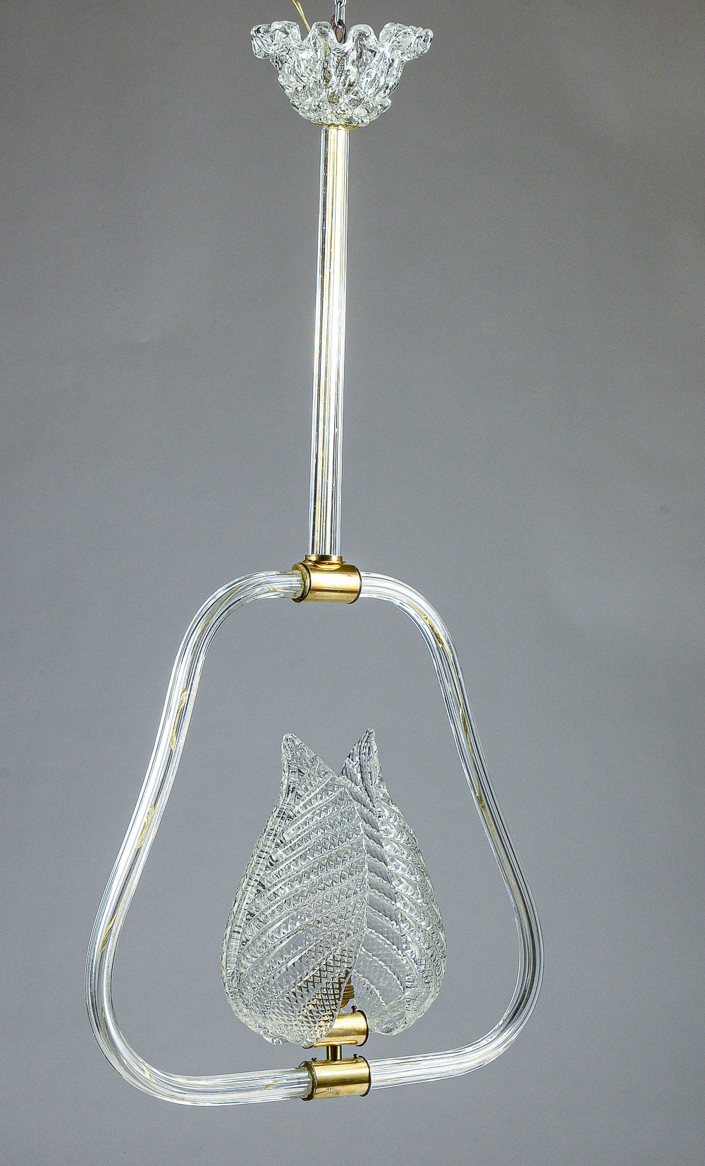 lampadario murano bianco con foglie