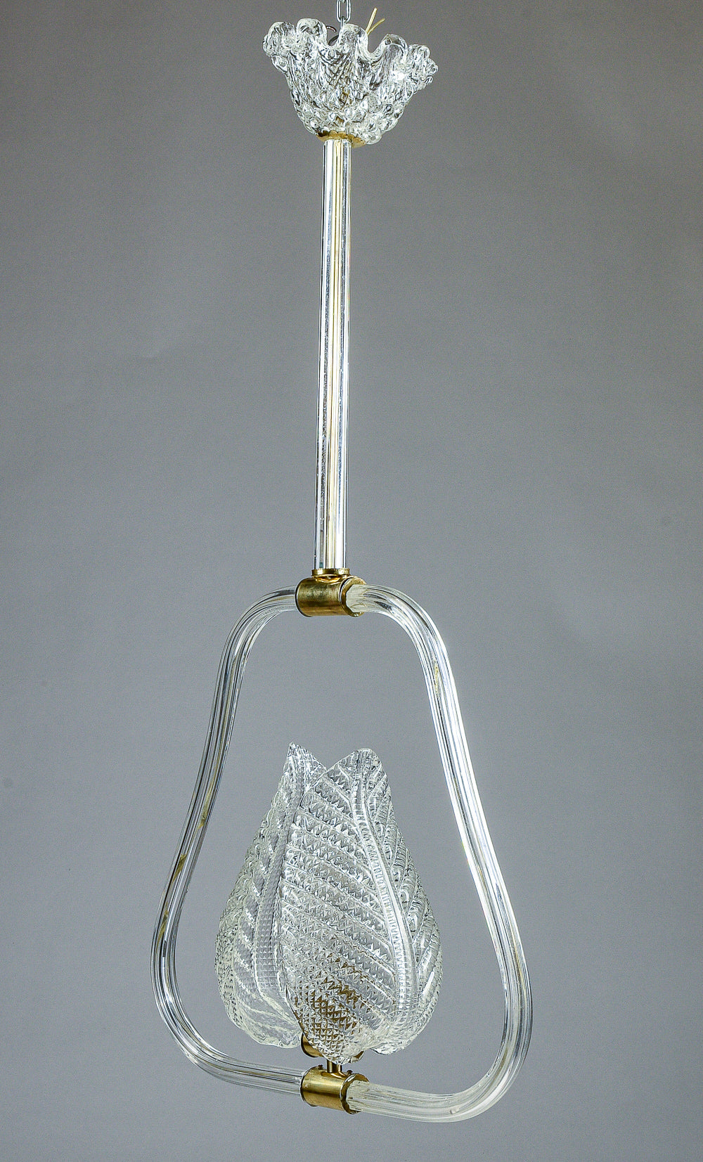 lampadario murano bianco con foglie