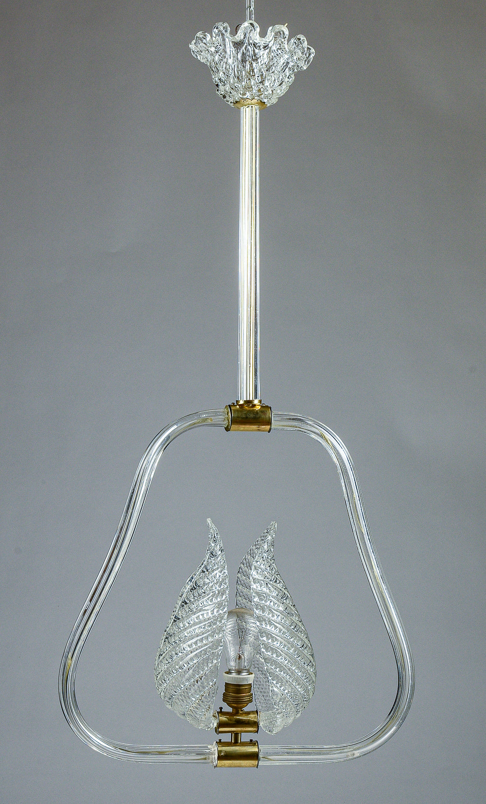 lampadario murano bianco con foglie