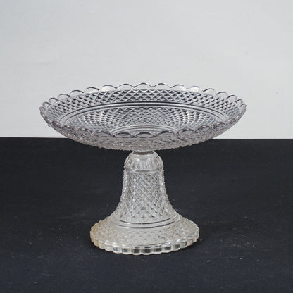 Alzatina in vetro smerigliato firmata Cecchi & Co Firenze  Italia 1950