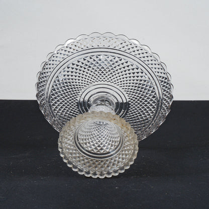 Alzatina in vetro smerigliato firmata Cecchi & Co Firenze  Italia 1950