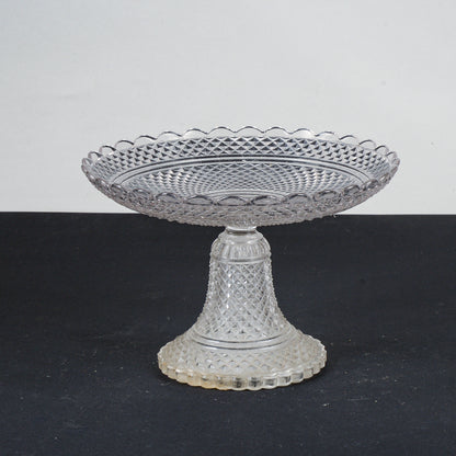 Alzatina in vetro smerigliato firmata Cecchi & Co Firenze  Italia 1950