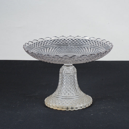 Alzatina in vetro smerigliato firmata Cecchi & Co Firenze  Italia 1950