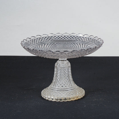 Alzatina in vetro smerigliato firmata Cecchi & Co Firenze  Italia 1950