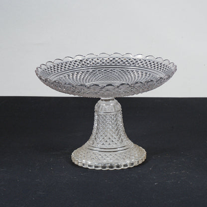 Alzatina in vetro smerigliato firmata Cecchi & Co Firenze  Italia 1950