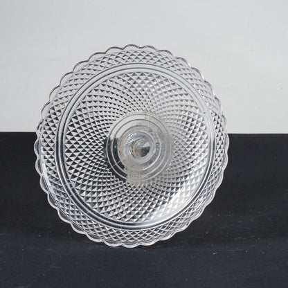 Alzatina in vetro smerigliato firmata Cecchi & Co Firenze  Italia 1950