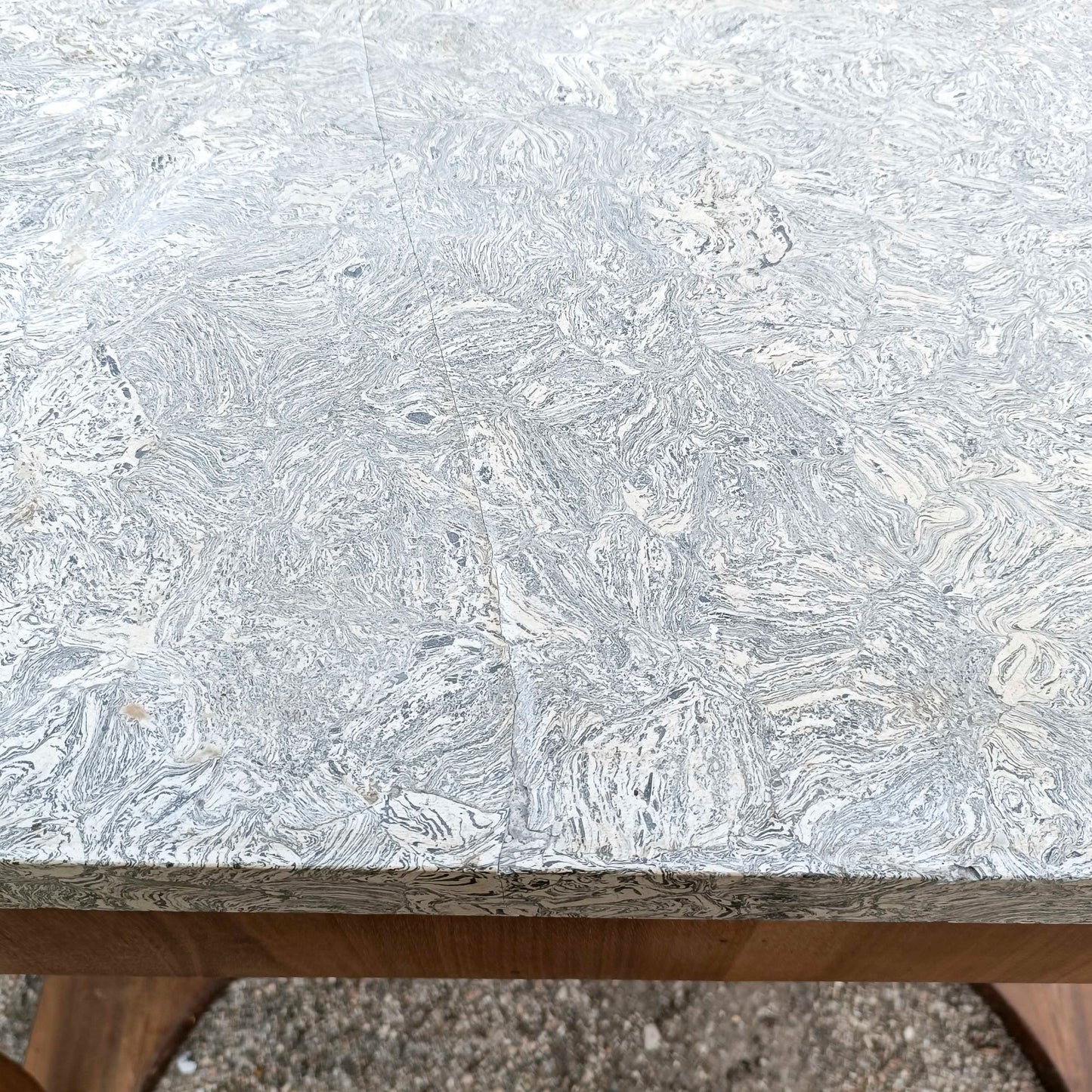consolle in legno con piano in scagliola epoca primo 800