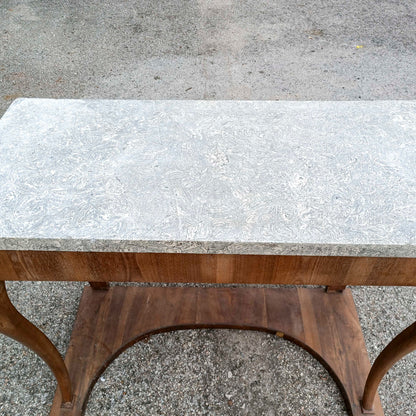 consolle in legno con piano in scagliola epoca primo 800