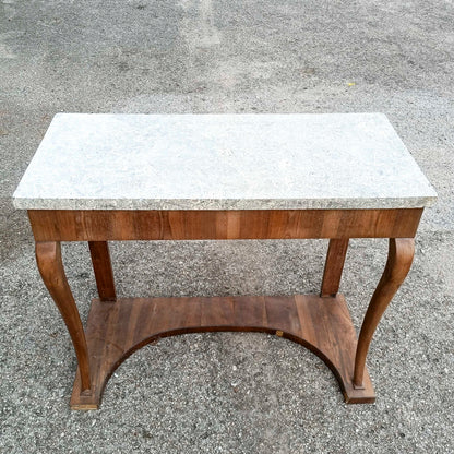 consolle in legno con piano in scagliola epoca primo 800
