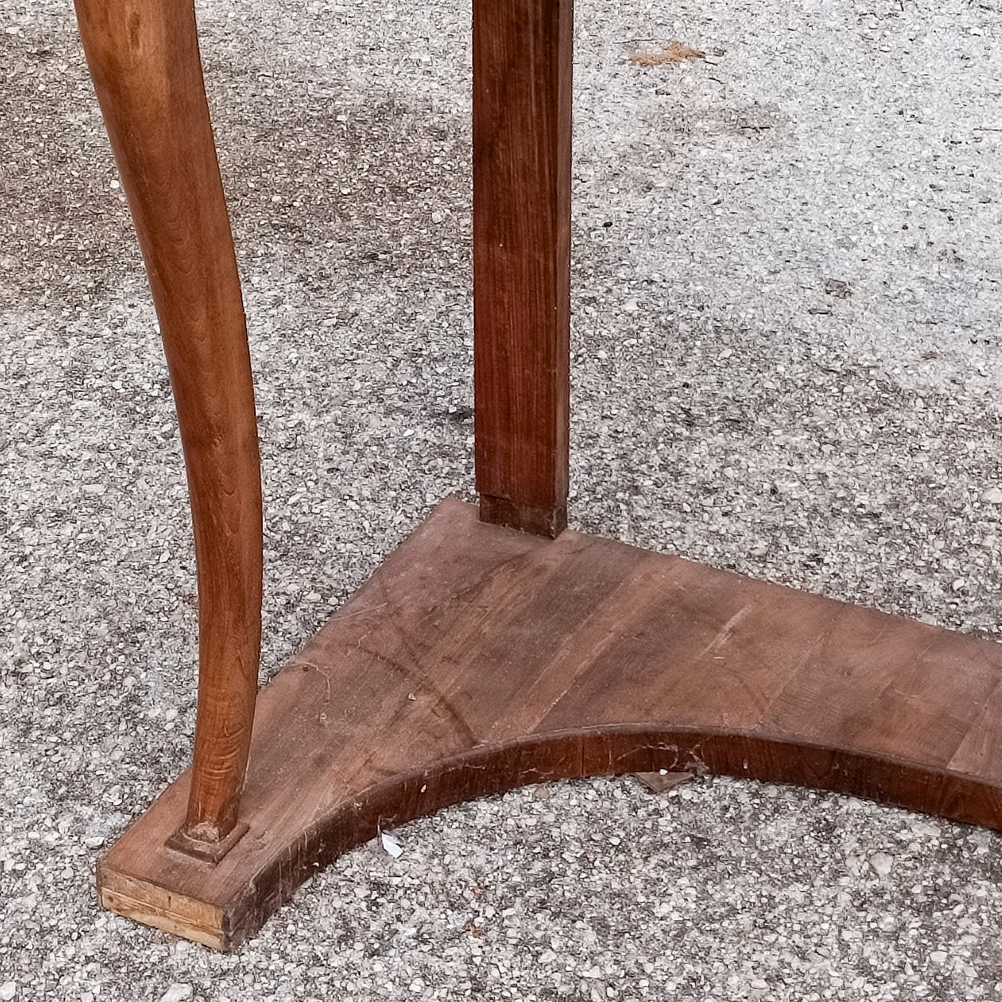 consolle in legno con piano in scagliola epoca primo 800