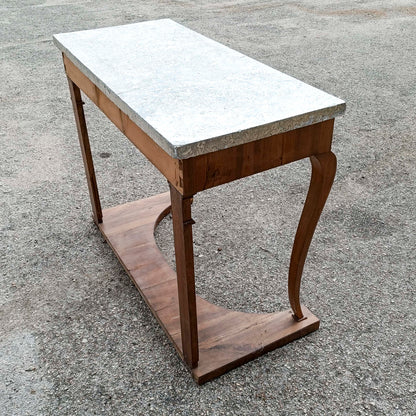 consolle in legno con piano in scagliola epoca primo 800