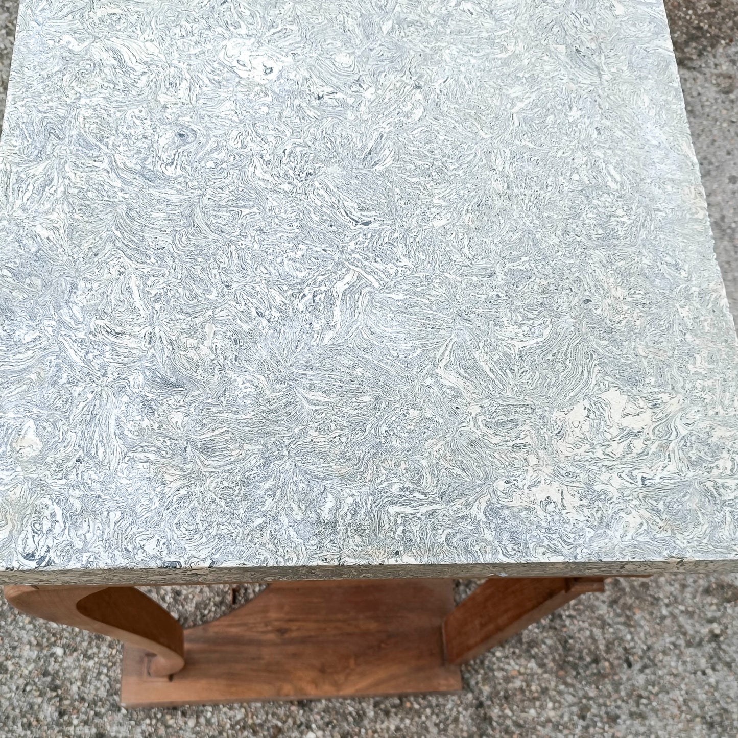 consolle in legno con piano in scagliola epoca primo 800
