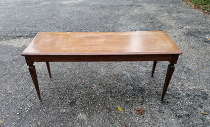 Tavolino basso da salotto intarsiato rettangolare 1950