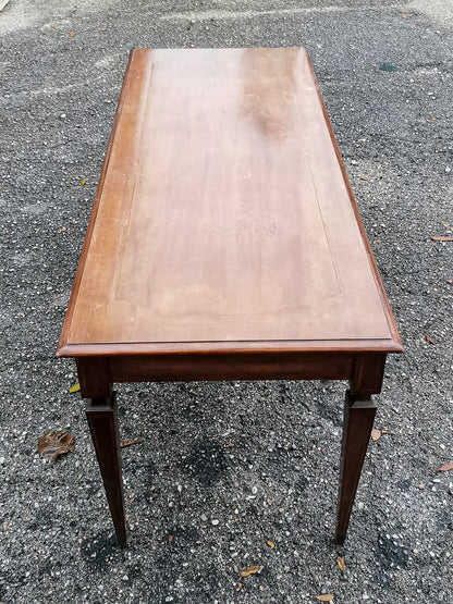 Tavolino basso da salotto intarsiato rettangolare 1950