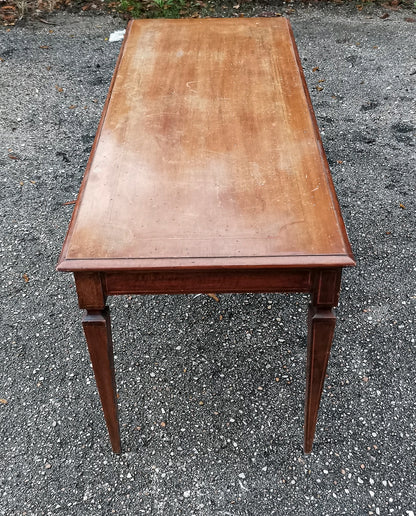 Tavolino basso da salotto intarsiato rettangolare 1950