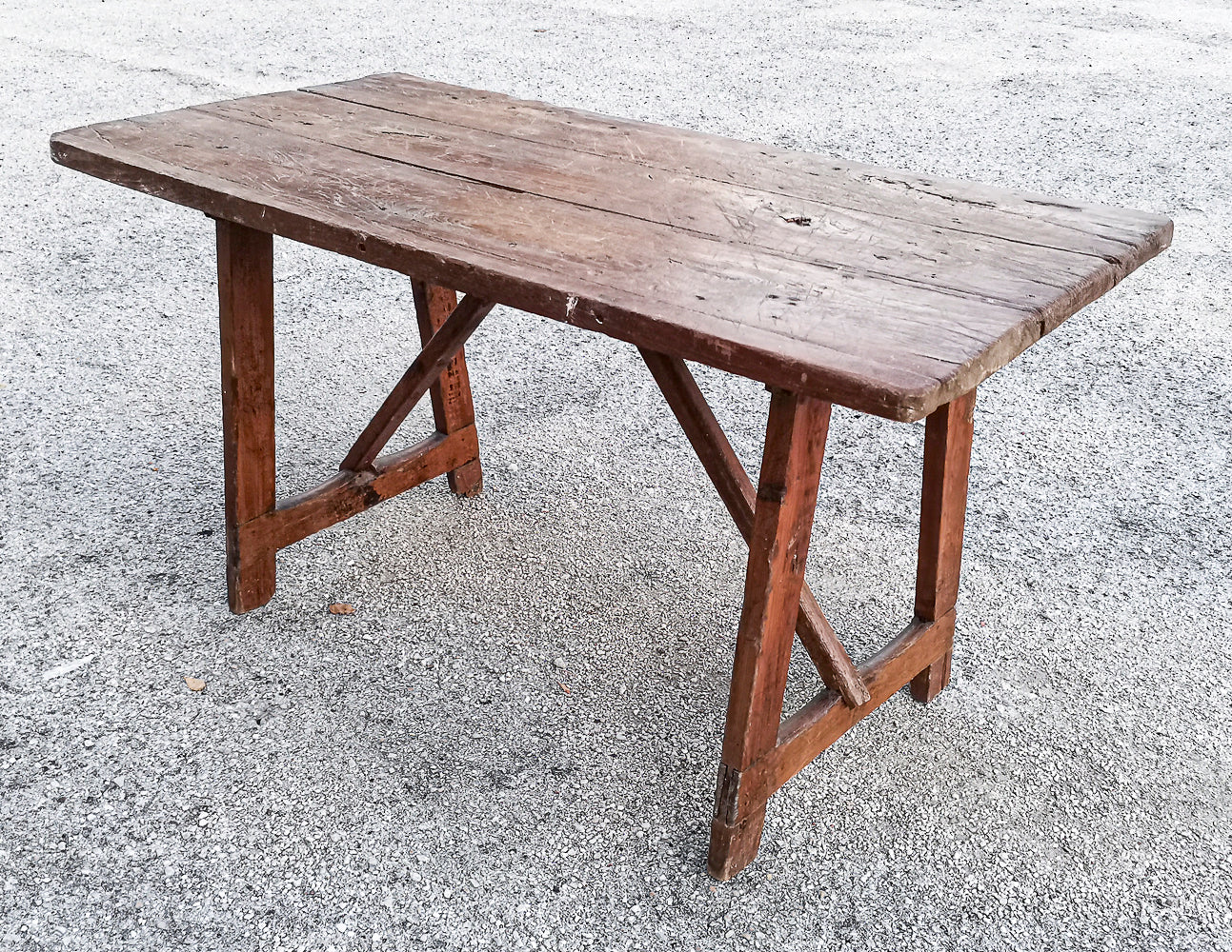 Tavolino rustico antico a capretta epoca 1700