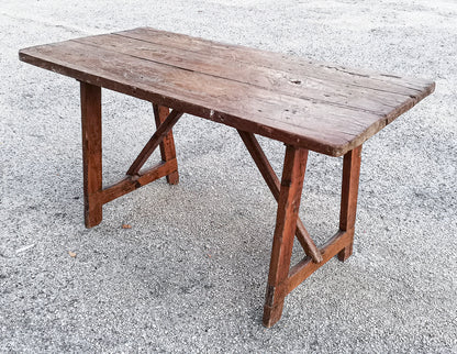 Tavolino rustico antico a capretta epoca 1700