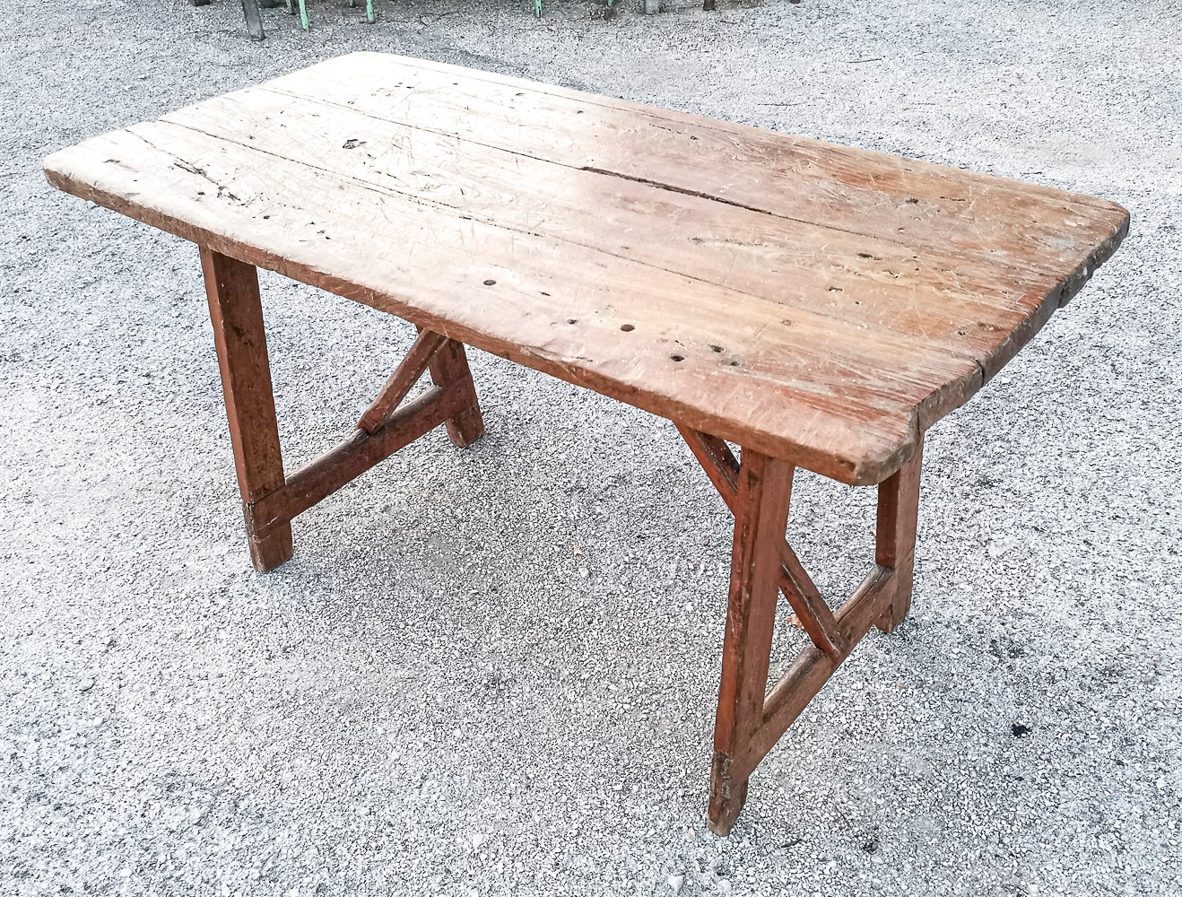 Tavolino rustico antico a capretta epoca 1700