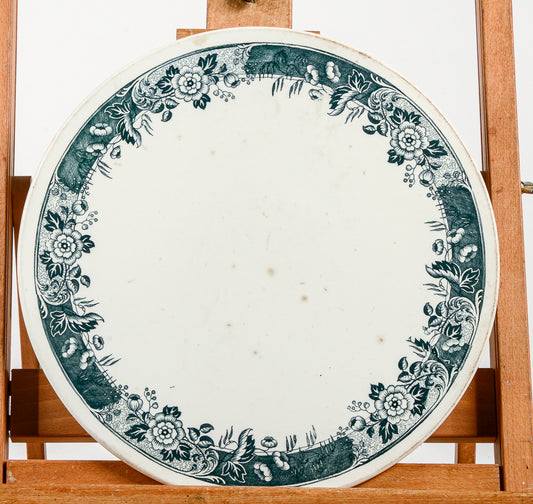 Piatto sottopiatto in ceramica smaltata firmato Soc. Cer  Richard