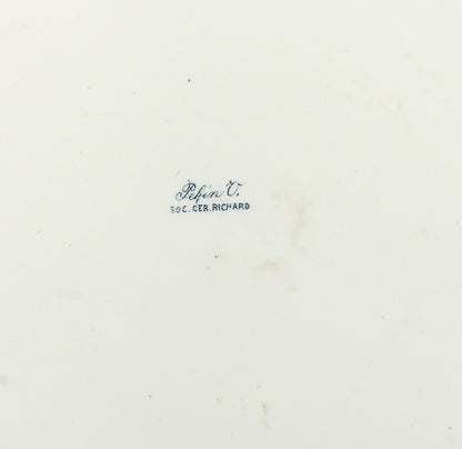 Piatto sottopiatto in ceramica smaltata firmato Soc. Cer  Richard