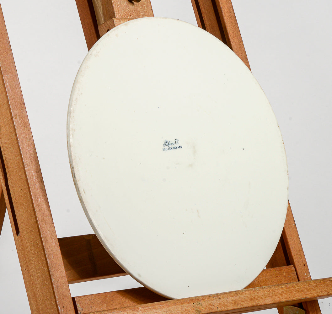 Piatto sottopiatto in ceramica smaltata firmato Soc. Cer  Richard