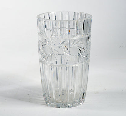 vaso in cristallo molato