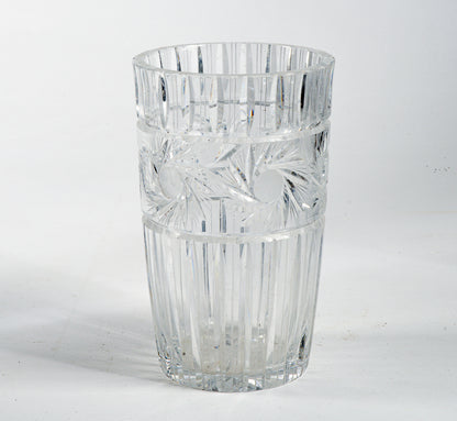 vaso in cristallo molato