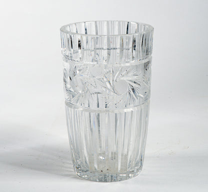vaso in cristallo molato